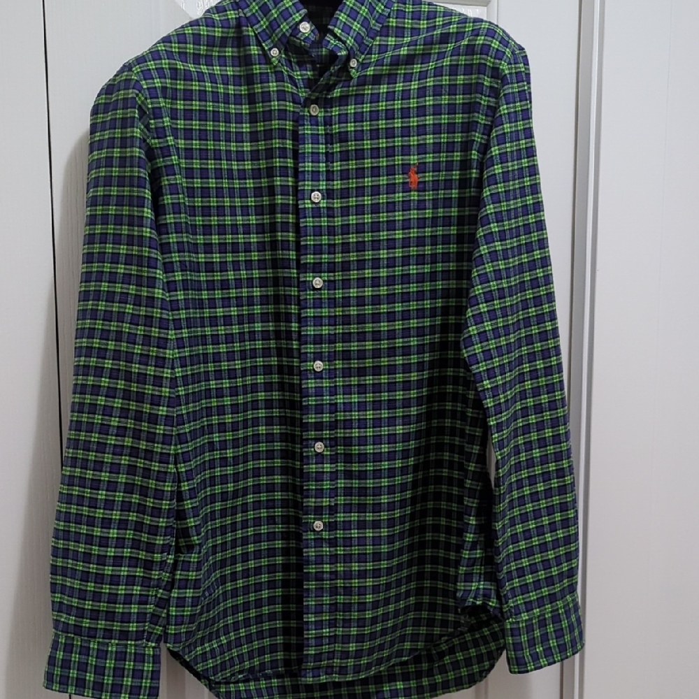 Polo Ralph Lauren Green and Blue Plaid Shirt